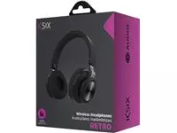 Een Ksix draadloze hoofdtelefoon met geïntegreerde microfoon, speeltijd: 6 uur, zwart koop je bij ShopXPress