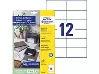 Een Avery Zweckform universele etiketten, 105 x 48 mm, wit, permanent klevend, 120 etiketten, 10 vellen koop je bij ShopXPress