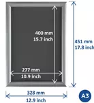 Een Europel clicklijst, lijst 25mm A3, zilverkleurig posterframe koop je bij ShopXPress