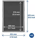 Een Europel clicklijst, lijst 25mm A2, zilverkleurig posterframe koop je bij ShopXPress