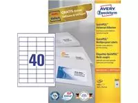 Een Avery Zweckform 3657, Universele etiketten, Ultragrip, wit, 100 vel, 40 per vel, 48,5 x 25,4 mm koop je bij ShopXPress
