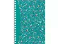 Een Oxford Floral hardcover spiraalschrift, ft A5, 60 vel, geruit 5 mm, 4 geassorteerde designs koop je bij ShopXPress