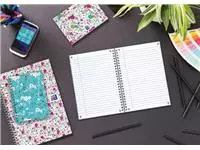 Een Oxford Floral hardcover spiraalschrift, ft B5, 60 vel, geruit 5 mm, 3 geassorteerde designs koop je bij ShopXPress