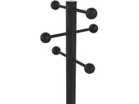 Een Unilux kapstok Access, hoogte 175 cm, 6 kledinghaken, met parapluhouder, zwart met hout koop je bij ShopXPress