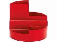 Een MAUL bureauorganizer pennenbak Roundbox Ø14x12.5cm, 7-vaks, 85% gerecycled kunststof rood koop je bij ShopXPress