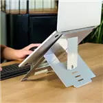 Een R-Go Riser Flexibel laptopstandaard, zilver koop je bij ShopXPress