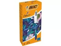 Een Bic Colours Botanical 4-kleurenbalpen, medium, klassieke inktkleuren, doos van 12 stuks koop je bij Supplierz BV