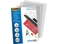 Een Fellowes lamineerhoes Protect175 ft A4, 350 micron (2 x 175 micron), pak van 100 stuks koop je bij ShopXPress