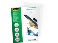 Een Fellowes lamineerhoes Impress100 ft A4, 200 micron (2 x 100 micron), pak van 100 stuks koop je bij ShopXPress