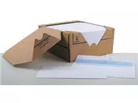 Een Pergamy enveloppen 80 g, ft DL 110 x 220 mm, zelfklevend met strip, wit, doos van 500 stuks koop je bij ShopXPress