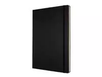 Een Moleskine notitieboek, ft A4, gelijnd, harde cover, 192 blad, zwart koop je bij ShopXPress