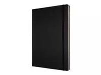 Een Moleskine notitieboek, ft A4, effen, harde cover, 192 blad, zwart koop je bij ShopXPress