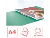 Een Esselte Colour'Breeze ringmap, 2 ringen, PP, ft A4, met soepele kaft, groen koop je bij ShopXPress