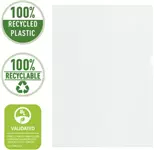 Een Esselte L-map, 100 % gerecycleerd, transparant, doos van 20 stuks koop je bij ShopXPress