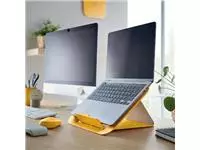 Een Leitz Ergo Cosy laptopstandaard, geel koop je bij ShopXPress