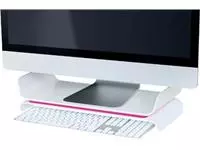 Een Leitz Ergo WOW verstelbare monitorstandaard, wit-roze koop je bij ShopXPress
