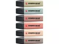 Een STABILO BOSS ORIGINAL NatureCOLORS markeerstift, etui van 6 stuks, assorti koop je bij ShopXPress