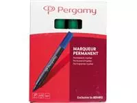 Een Pergamy permanent marker met ronde punt, groen koop je bij ShopXPress