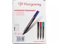 Een Pergamy permanent marker met beitelpunt, blauw koop je bij ShopXPress