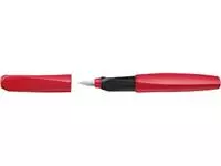 Een Pelikan Twist vulpen, op blister, rood (Fiery Red) koop je bij ShopXPress