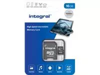 Een Integral microSDHC geheugenkaart, 16 GB koop je bij ShopXPress