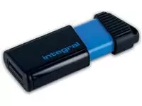 Een Integral Pulse USB 2.0 stick, 16 GB, zwart/blauw koop je bij ShopXPress