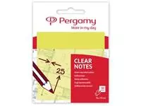 Een Pergamy transparante notes, ft 76 x 76 mm, 50 vel, geel koop je bij ShopXPress