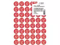 Een Agipa Kortinglabel -50%, rood, pak van 192 stuks, verwijderbaar koop je bij ShopXPress