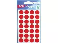 Een Agipa ronde etiketten in etui diameter 15 mm, rood, 168 stuks, 28 per blad koop je bij ShopXPress