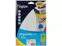Een Agipa witte etiketten Print &amp; Write ft 97 x 46 mm (b x h), 96 stuks, 6 per blad koop je bij ShopXPress