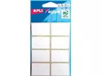 Een Agipa witte etiketten in etui ft 24 x 35 mm (b x h), 56 stuks, 8 per blad koop je bij ShopXPress