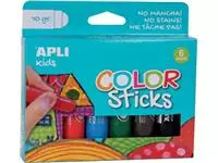 Een Apli Kids plakkaatverf Color sticks, blister met 6 stuks koop je bij ShopXPress