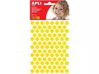 Een Apli Kids stickers, cirkel diameter 10,5 mm, blister met 528 stuks, geel koop je bij ShopXPress