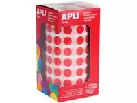 Een Apli Kids stickers op rol, cirkel diameter 10,5 mm, rood koop je bij ShopXPress