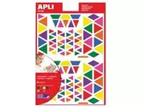 Een Apli Kids verwijderbare stickers, driehoek, blister met 720 stuks in geassorteerde kleuren en groottes koop je bij ShopXPress