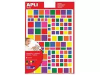 Een Apli Kids verwijderbare stickers, vierkant, blister met 756 stuks in geassorteerde kleuren en groottes koop je bij ShopXPress