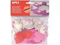 Een Apli Kids zelfklevende glitter harten, blister met 52 stuks koop je bij ShopXPress