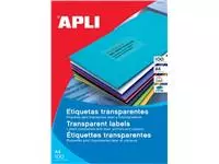 Een Apli Transparante etiketten ft 210 x 297 mm (b x h), 20 stuks, 1 per blad, doos van 20 blad koop je bij ShopXPress
