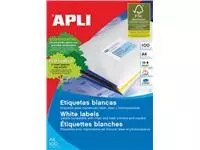Een Apli Witte etiketten ft 63,5 x 38,1 mm (b x h), 2.100 stuks, 21 per blad (2414) koop je bij ShopXPress