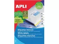 Een Apli afneembare witte etiketten ft 25,4 x 10 mm (b x h), 4.725 stuks, 189 per blad etui van 25 blad koop je bij ShopXPress