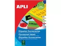 Een Apli fluorescerente etiketten 64 x 33,9 mm (b x h) oranje koop je bij ShopXPress