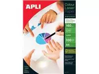 Een Apli fotopapier Colour Laser ft A4, 160 g, pak van 100 vel koop je bij ShopXPress