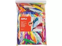 Een Apli pluimen, zakje met 500 stuks in geassorteerde kleuren koop je bij ShopXPress