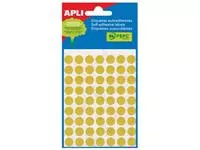Een Apli ronde etiketten in etui diameter 10 mm, geel, 315 stuks, 63 per blad (2051) koop je bij ShopXPress