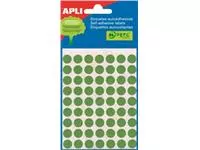 Een Apli ronde etiketten in etui diameter 10 mm, groen, 315 stuks, 63 per blad (2054) koop je bij ShopXPress