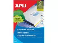 Een Apli witte etiketten Ft 70 x 36 mm (b x h), 2.400 stuks, 24 per blad (1298) koop je bij ShopXPress