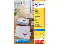 Een Avery J8160-100 adresetiketten 63,5 x 38,1 mm (b x h), 2.100 etiketten, wit koop je bij ShopXPress