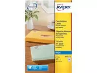 Een Avery J8551-25 mini etiketten ft 38,1 x21,2 mm (b x h), 1.625 etiketten, transparant koop je bij ShopXPress
