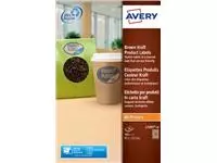 Een Avery L7103-20 productetiketten ft 63,5 x 42,3 mm (b x h), 360 etiketten, kraft, ovaal koop je bij ShopXPress