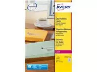 Een Avery L7551-25 adresetiketten ft 38,1 x 21,2 mm (b x h), 1.625 etiketten, transparant koop je bij ShopXPress